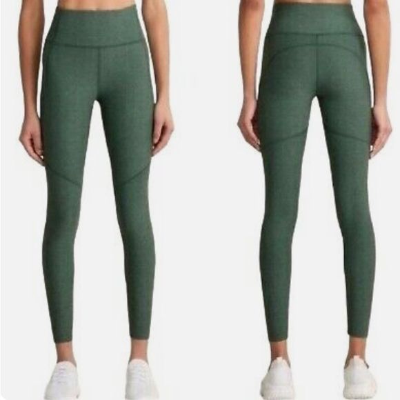 Outdoor Voices 7/8 Warm -Up High Waisted Leggings Hunter Green Size Small - Picture 1 of 6